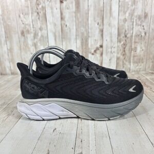 Hoka Arahi 6 Womens Black White Stability Running Shoes 1123195 BWHT Size 7.5B